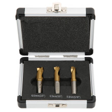 High Speed Steel Drill Bits Cobalt Titanium Coated Spot Weld Cutter Tool Set Welding Remover Bits Heat Resistant Coating Flat Shaft Design for Easy