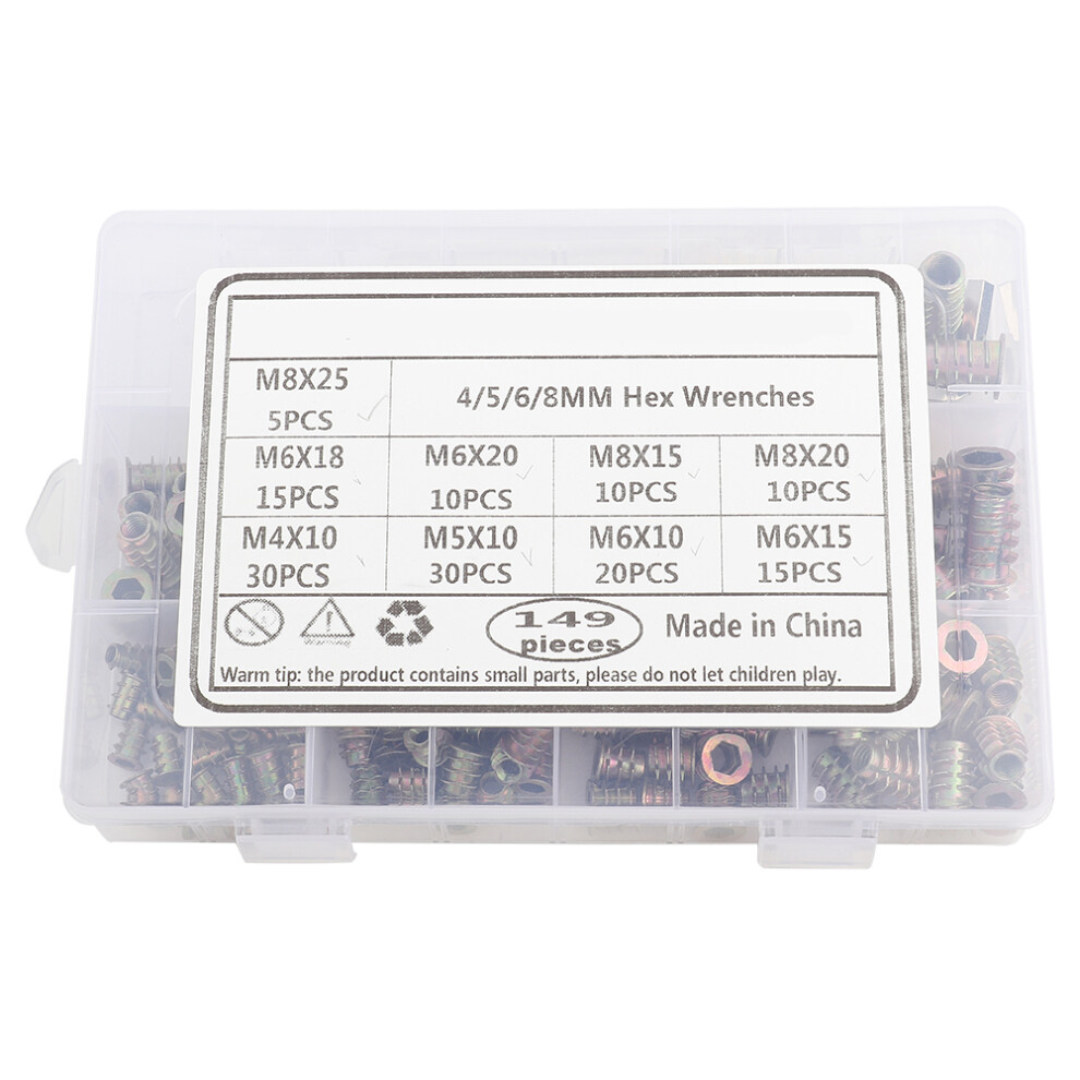Tapered External Threads Threaded Inserts For Wood Corrosion Resistance Rust Resistant Hex Socket Screw Inserts Pre Embedded Connectors With Self 9175034385803