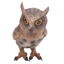 Garden Owl Decoy Scarecrow Rotating Head Bird Deterrent Outdoor Decoration Weatherproof PE Plastic Symbol Of Wisdom Pest Repellent Realistic Design
