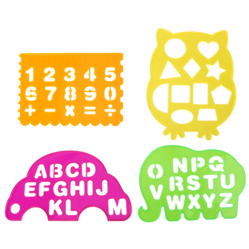 Reusable Plastic Stencil Kit, Washable Plastic Spiral Shape Stencil for Geometric Designs and Drawing Template, Creative Learning Tool for DIY Fun
