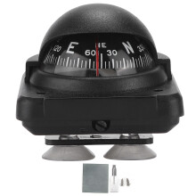 Mini Auto Compass for Marine Dashboard, Portable Stand Compass with Adjustable Foldable Navigation Direction Guide, Suction Pivoting Mount Car