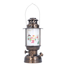LED Light Christmas Lanterns Decorative Unique Christmas Gifts Design, Battery Powered Christmas Snow Globe Lantern Swirling Glitter USB Powered
