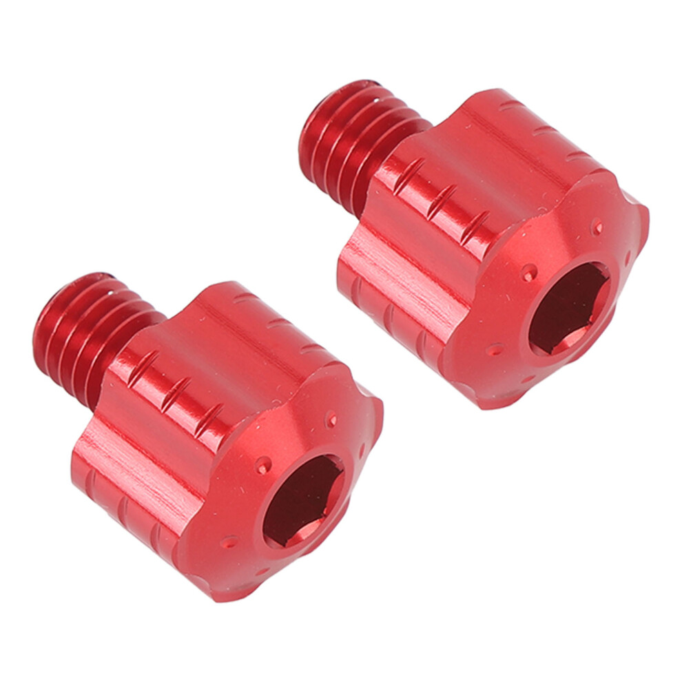 2Pcs Aluminum Alloy Motorcycle Rearview Mirror Adapter Bolts 8Mm Red 8331382940953