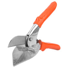 Stainless Steel Miter Shear Cutter with Replaceable Blade for Versatile 45-135 Degree Cutting Angles on Moldings and Pipes