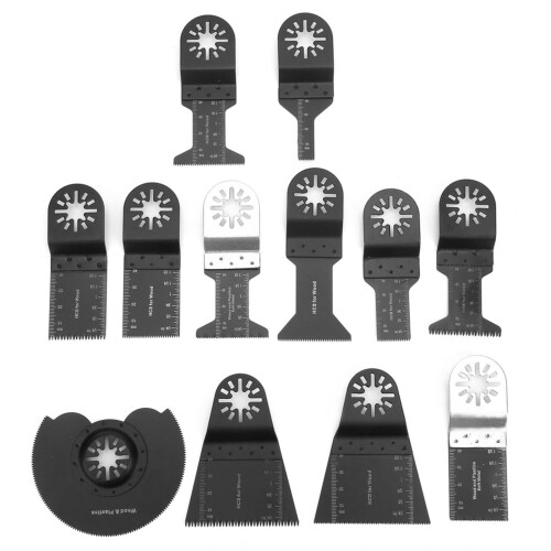 High Carbon Steel Saw Blade Set Oscillating Tool Universal Design Durable Long Service Life Compatible With Multi Function Tools Precision Cutting