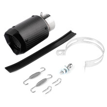 Slip On Exhaust Muffler For Motorcycles Stainless Steel With Carbon Fiber Surface Universal Fitment Corrosion Resistant Loud Sound Design High