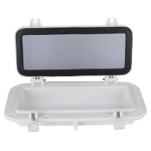 Reinforced Lid With Non-Skid Surface Weatherproof Rubber Seal Marine Boat Deck Access Hatch 180 Hinge Lid Explosion-Proof Tempered Glass Porthole