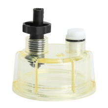 High Performance Fuel Water Separator with Self Draining Nylon Bowl, Leak Proof Tightening Valve Compatible with Marine Engines