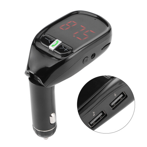 Car FM Transmitter With Bluetooth Handsfree Calling, MP3 Music Play And Multi-Function USB Socket For Enhanced Driving Experience 2