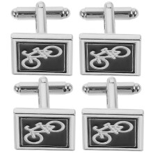 Zinc Alloy Bicycle Cufflinks Men Shirt Decoration for 2Pairs