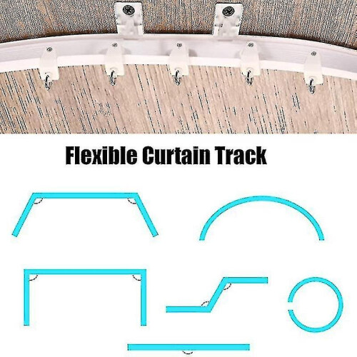 (4m) 1-5 Meters Bendable Ceiling Curved Curtain Track Flexible Ceiling Curtain 2