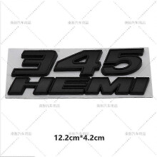 (Beige) 6.4l Hemi Metal Badge Emblem Stickers Rear Trunk Decal For Dodge Charge Challenger Ram Jcuv Caravan