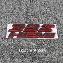 (Brown) 6.4l Hemi Metal Badge Emblem Stickers Rear Trunk Decal For Dodge Charge Challenger Ram Jcuv Caravan