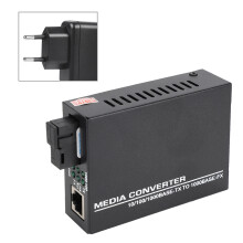 Dual SC Fiber Port Gigabit Ethernet Media Converter Fast Ethernet Transmission RJ45 To SC Conversion Plug And Play Installation Wall Mountable Design