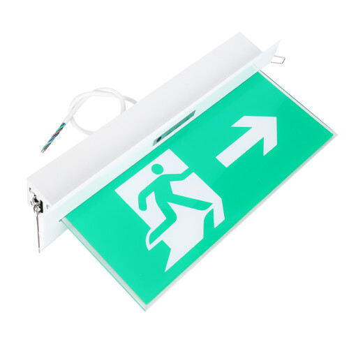 Emergency Exit Light With Battery Backup Photoluminescent Exit Sign UL 924 Code Approved UL Listed Double Sided Emergency Exit Signs Flame Retardant 2