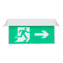 Emergency Exit Light With Battery Backup Photoluminescent Exit Sign UL 924 Code Approved UL Listed Double Sided Emergency Exit Signs Flame Retardant