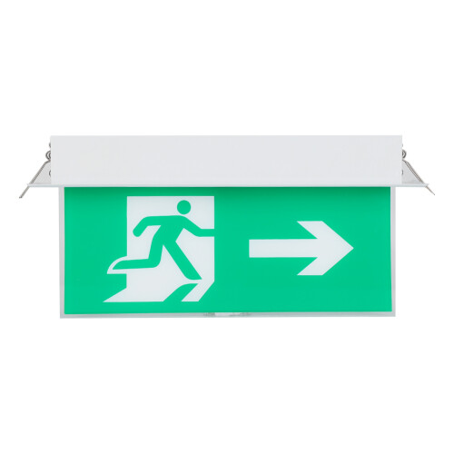 Emergency Exit Light With Battery Backup Photoluminescent Exit Sign UL 924 Code Approved UL Listed Double Sided Emergency Exit Signs Flame Retardant