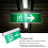 Emergency Exit Light With Battery Backup Photoluminescent Exit Sign UL 924 Code Approved UL Listed Double Sided Emergency Exit Signs Flame Retardant 8