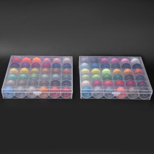Reusable Spools with Transparent Thread Sewing Machine Bobbins Set Easy to Store and Access Clear View Bobbin Case Durable Stable Standard Size for 2