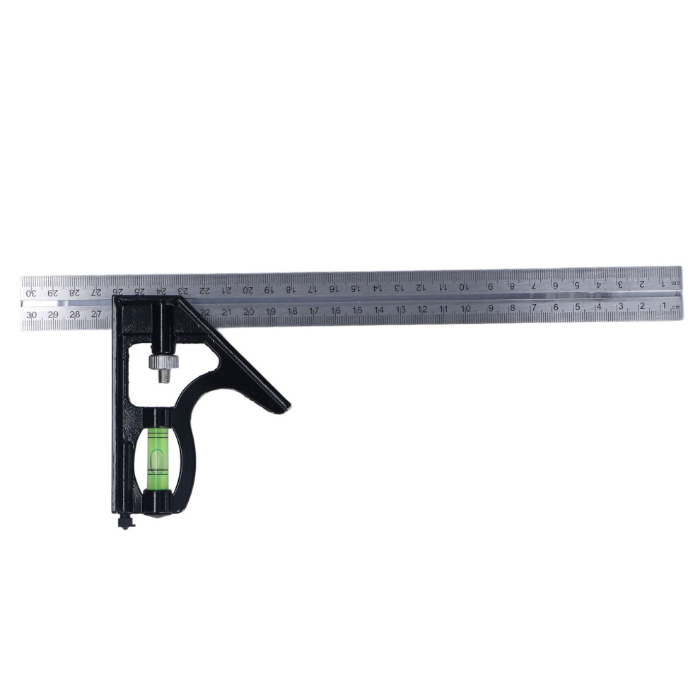 Accurate Measurement Ruler With Level, Adjustable Engineers Combination Tool, Stainless Steel Right Angle Measuring Rule, Multifunction Measuring 9138057856514