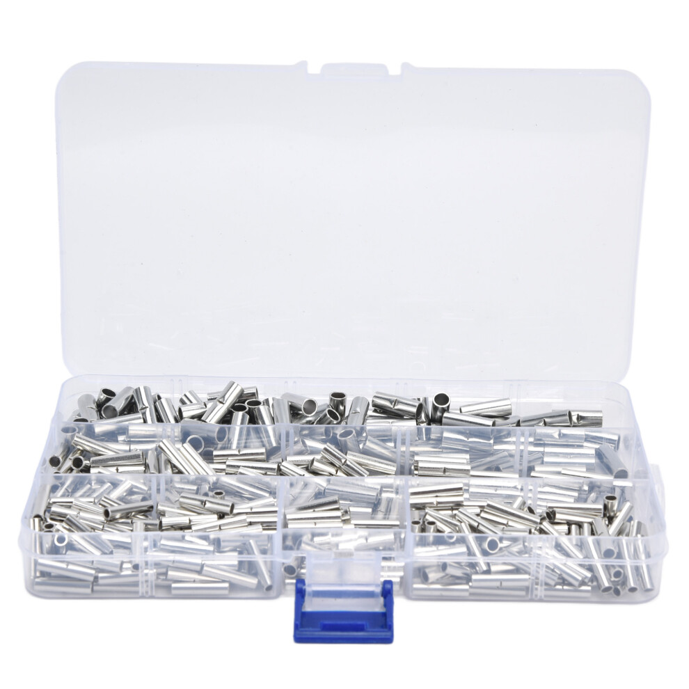 Marine Grade Tinned Copper Butt Connectors Seamless Barrel Crimp Butt Splice Terminals High Conductivity Purple Copper Uninsulated Wire Splice 9138057856538
