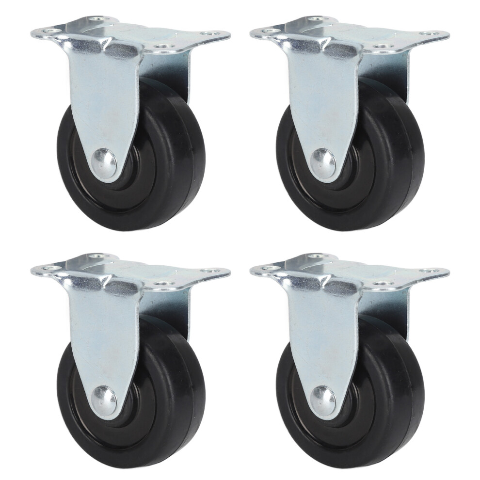 Quiet Operation Caster Wheels With Shock Absorption, Heavy Duty Swivel Casters For Furniture Mobility, Non-Marking Rubber Wheels With Durable Steel 9138057856347