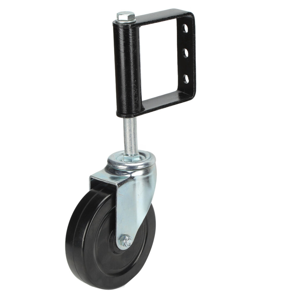 Heavy Duty Outdoor Gate Caster With Silent Rubber Materials, Automatic Adjusting Spring Loaded Shock Absorber Wheel For Farm Fence Vinyl Wood Gates, 9138057856378