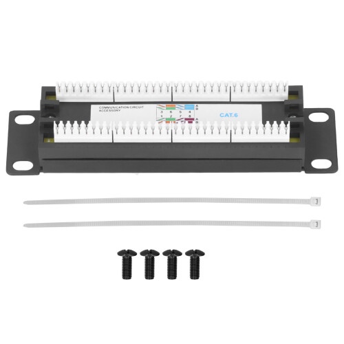 Network Patch Panel 8 Port Wall Mount Cat6 UTP Supports Future Proof Network Resistant To Plugging And Unplugging
