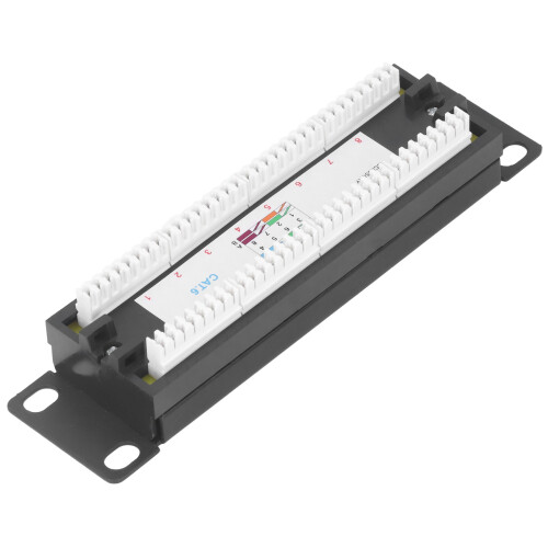 Network Patch Panel 8 Port Wall Mount Cat6 UTP Supports Future Proof Network Resistant To Plugging And Unplugging 2