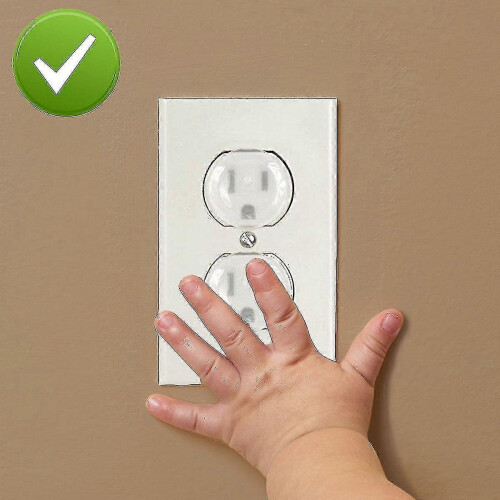 Outlet Plug Covers Ultra Clear Child Proof Electrical Protector Safety Caps Electrical Socket Covers,100 Pack 2