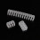 (Black) 16pcs Cable Comb Pc Power Supply Connector 4/6/8/24 Pin Cables Manager For Gpu 5