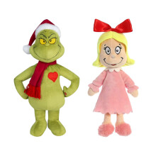 (The Grinch,25cm)Grinch Plush Stuffed Animal Doll, Christmas Movie Character Plush Toy, Soft Cuddly Comfort Toy, Holiday Gift, 15 Inches