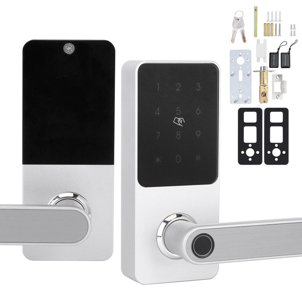 Bluetooth Front Door Lock Fingerprint Unlocking Keyless Entry Door Lock Smart Deadbolt With Voice Control Multiple Users Fingerprint Lock Compact 9138057982473