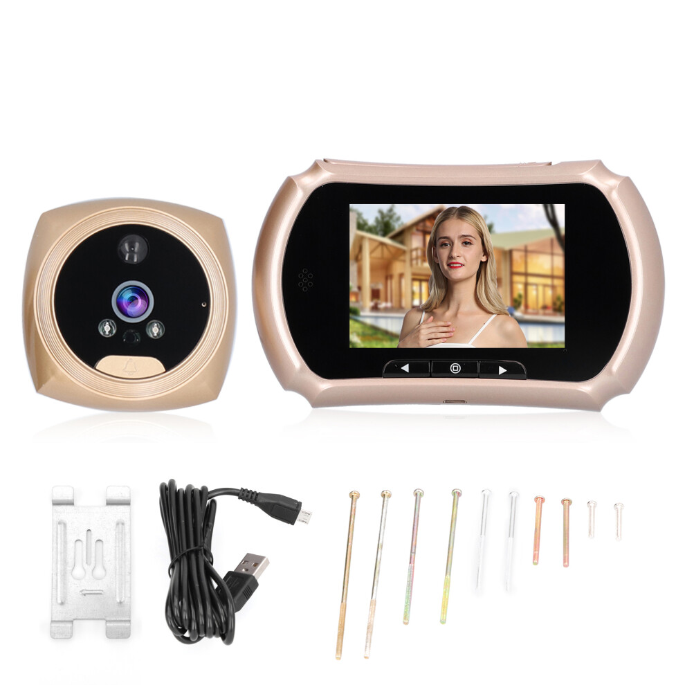 Visual Door Viewer With Intelligent Night Vision And Ding Dong Doorbell Integrated System Featuring High Resolution Lcd Display And Seamless 9138057872293