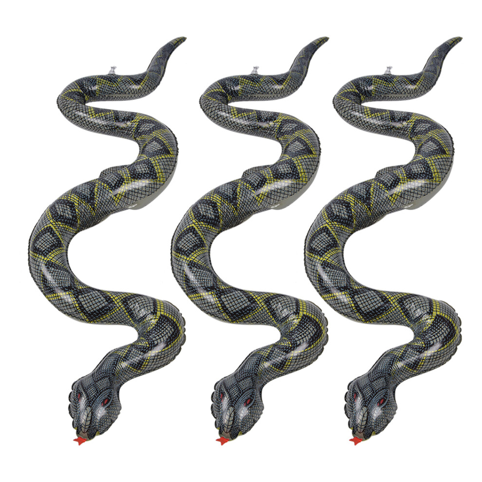 Fake Blood Decorations Exposed Bone Veins Flesh Realistic Snake Line Pattern Inflatable Halloween Snakes With Repair Kit For Scary Home Decor And