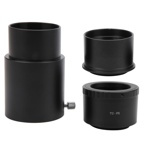 Light Eliminating Thread Design Telescope Extension Tube, Manual Focusing Support Anodized Black Finish with M48x0.75mm Thread Compatibility E Mount