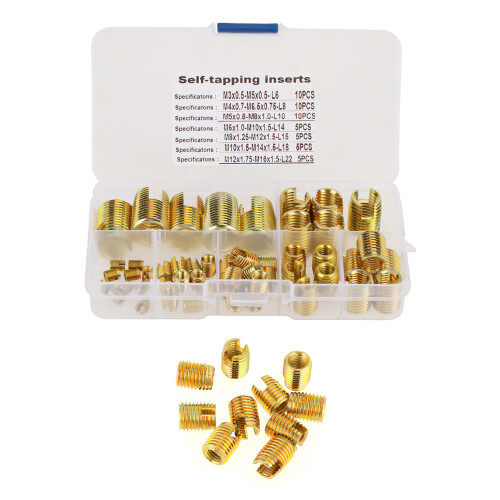 Thread Inserts Set with Airtight Sealing Stainless Steel Inner Thread Self Tapping Thread Inserts Easy and Quick to Install for Mechanical Repairs 2