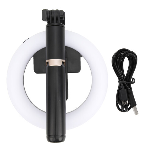Bluetooth Selfie Stick Tripod With Fill Light Extendable Design Adjustable Brightness Color Temperature Modes Stable Three Legged Support Durable