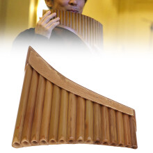 Pure Nature Bamboo Pan Flute 15 Pipes G Key Chinese Woodwind Instrument