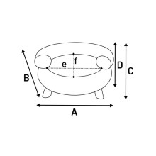 Cadeira para cachorro ou gato Relaxamento Bouclette branca 54 cm