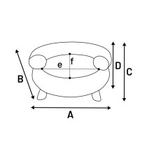 Cadeira para cão ou gato Bouclette bege 62 x 62 x 28 cm