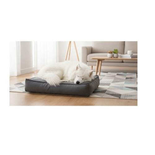 Cushion cesta em têxtil 80 x 60 x 18 cm Cinza