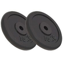 Plaque de poids 2 pièces 2 x 10 kg fonte haltères fitness musculation 02_0000758