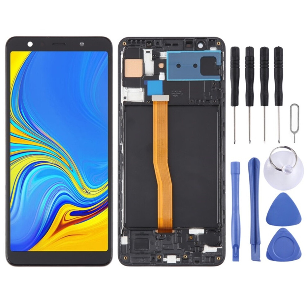 Tft Lcd Screen For Samsung For Galaxy A7 (2018) / Sm-A750f Digitizer Full Assembly With Frame (Black) Black 6931449731818