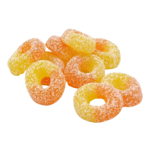 Zorba Online Fizzy Peach Rings 500g Bag