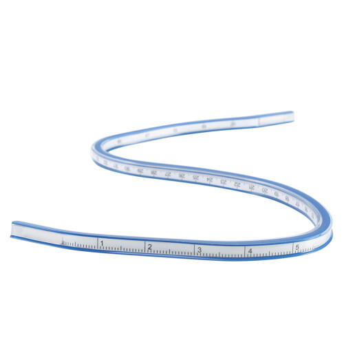 Design Graphics Ruler Flexible Curve Ruler With Ink Ruling Features Double Sided Measurement Tool Bendable Engineering Drawing Aid For Versatile Use
