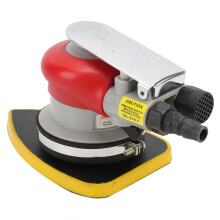 Aluminum Body Durable Composite Cover Professional Air Random Orbital Palm Sander Heavy Duty Dual Action Pneumatic Sander Push Type On Off Switch