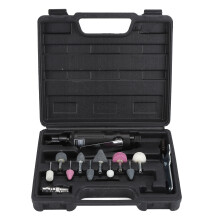 Collets and Mounted Stones Die Grinder Kit, Air Die Grinder with Professional Flexibility and Quick Chuck Design, 16 Pcs Pneumatic Rotary Tool Set
