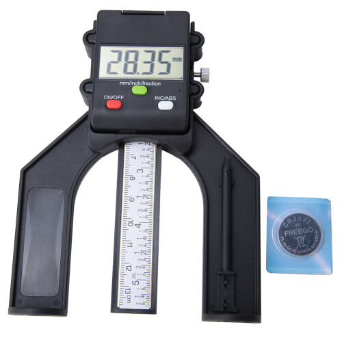 Height And Depth Measurement Tool Digital Display Magnetic Base Precision Digital Depth Gauge For Woodworking Locking Rule Function Versatile