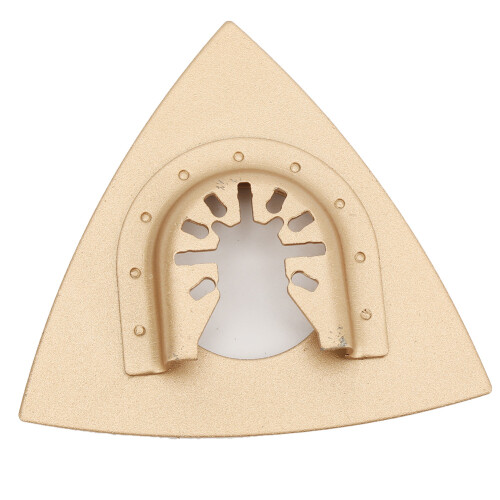 Triangular Design Durable Alloy Sanding Pad for Oscillating Tools, Hook and Loop Carbide Oscillating Multitool Blades Ideal for Grout Removal and 2